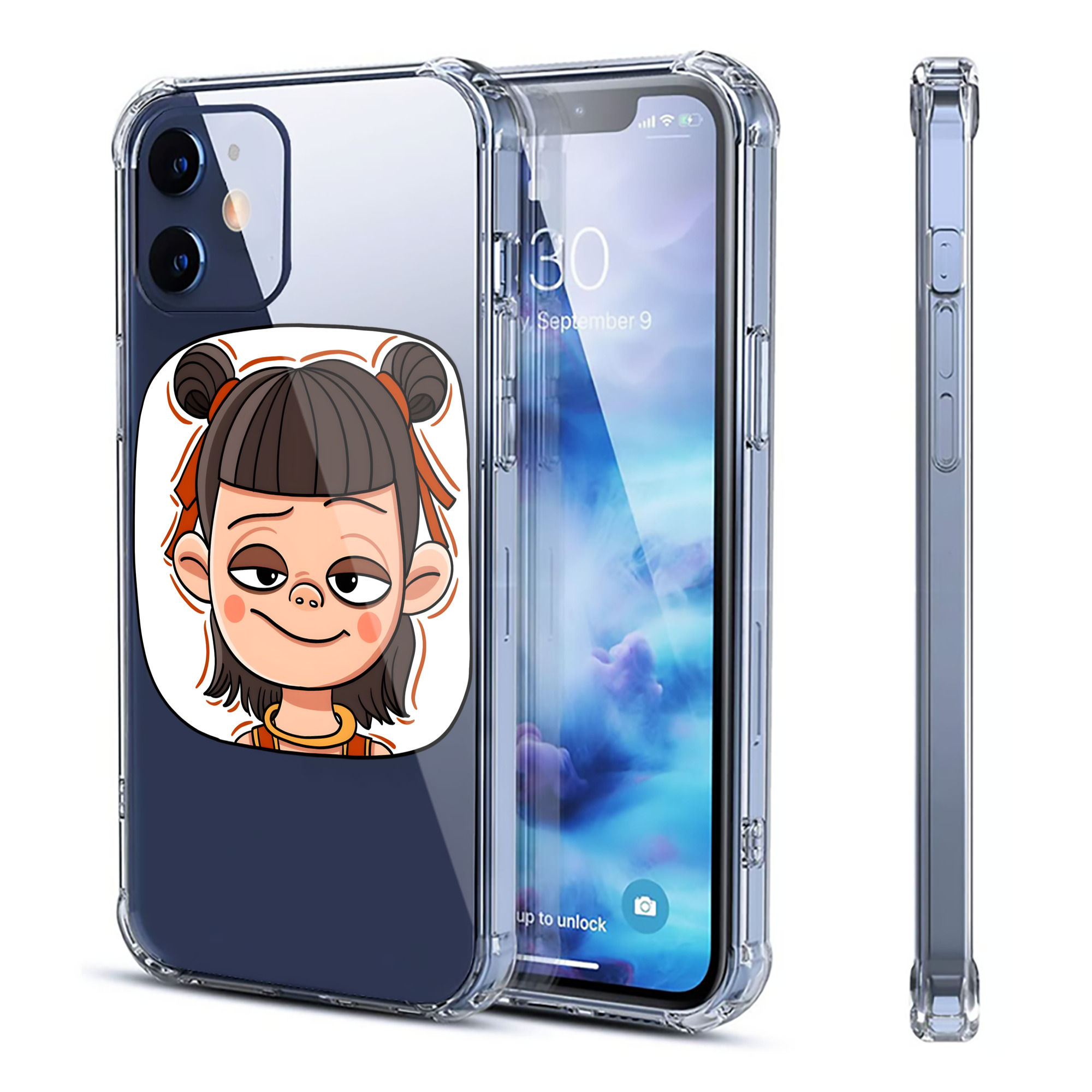 （画像用） Ne Zha 2 ナタ 魔童の大暴れ 【iPhone 12シリーズ対応】透明スマホケース（クリアソフトケース）